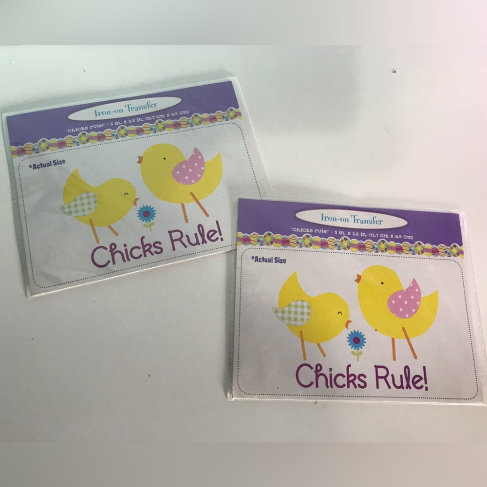 Chicks Rule - Iron on transfers - Easter / spring